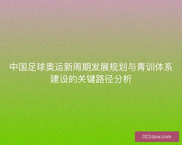 中国足球奥运新周期发展规划与青训体系建设的关键路径分析